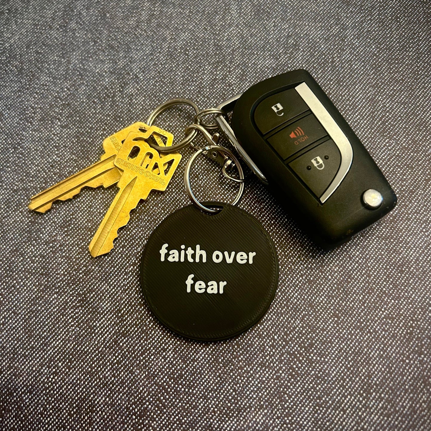 Faith Over Fear Keychain