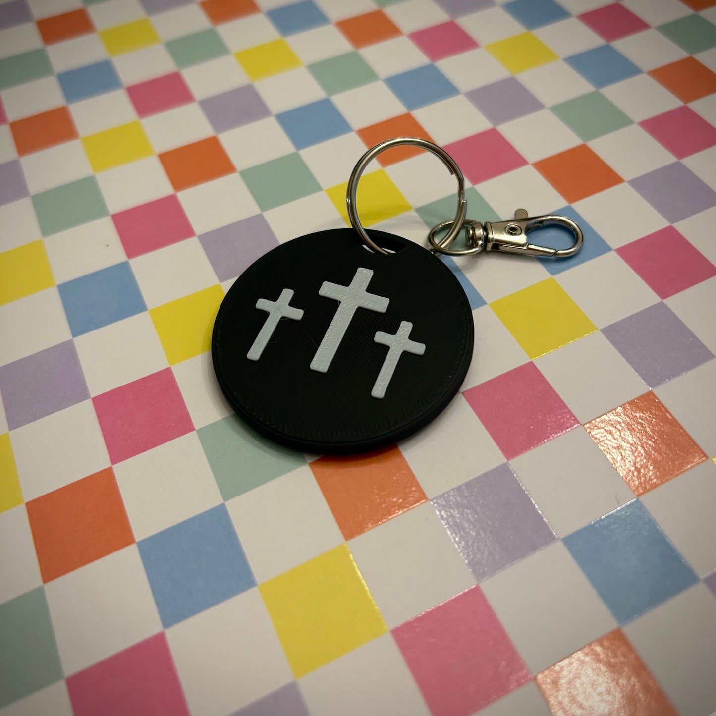 3 Crosses Keychain