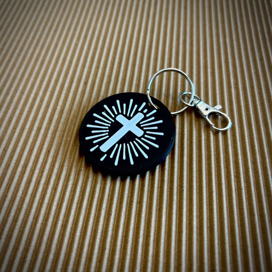 Easter Cross Keychain