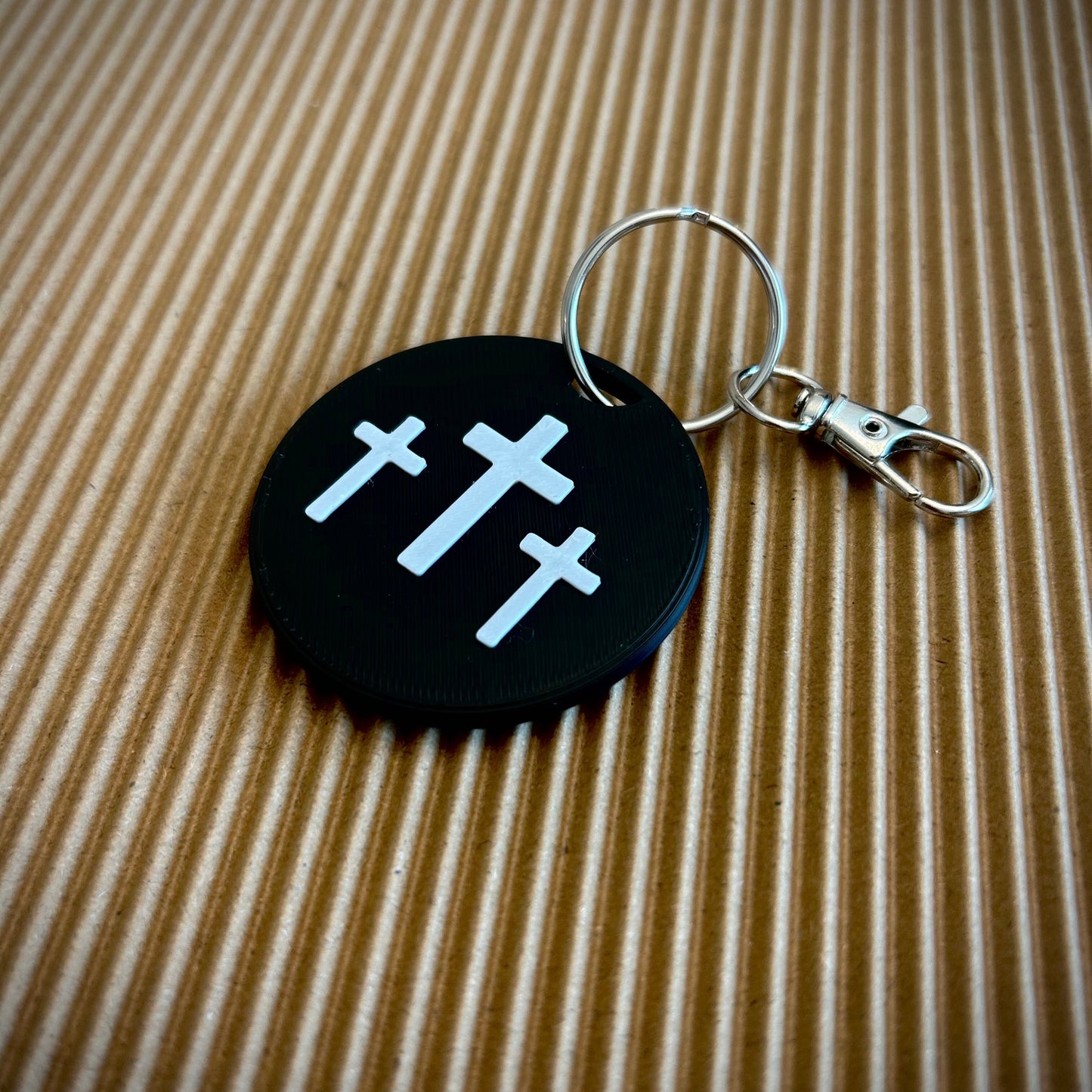 3 Crosses Keychain