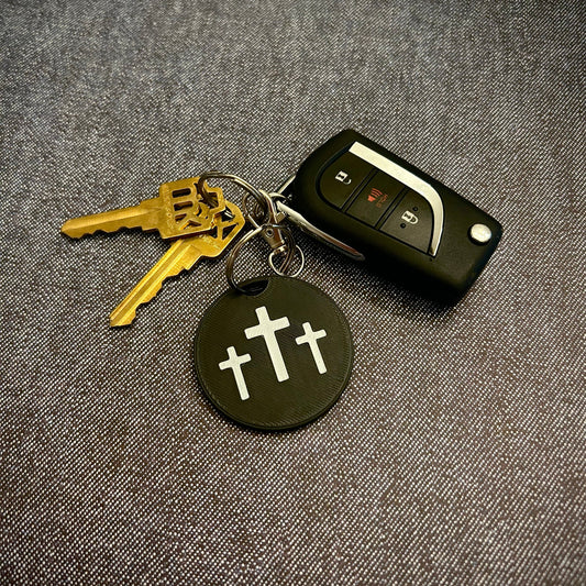 3 Crosses Keychain