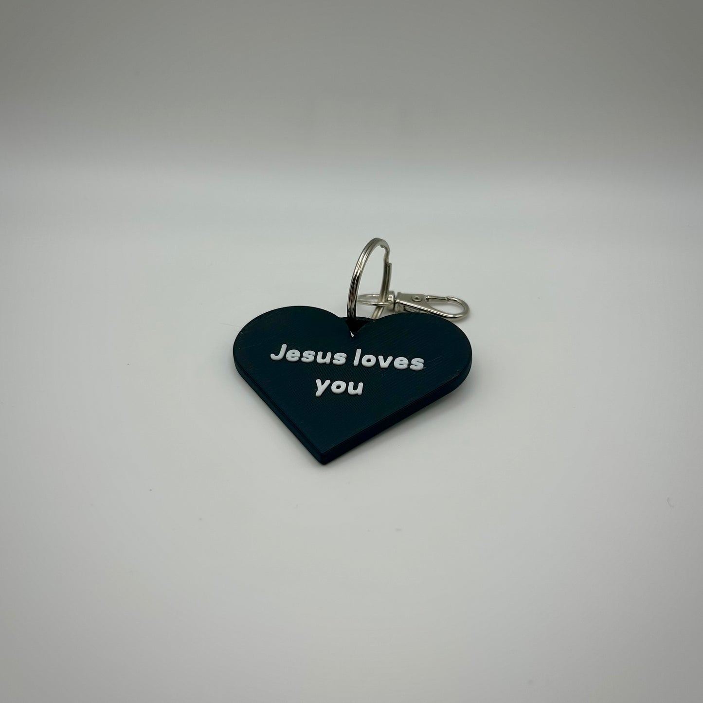 Jesus Loves You Heart Keychain
